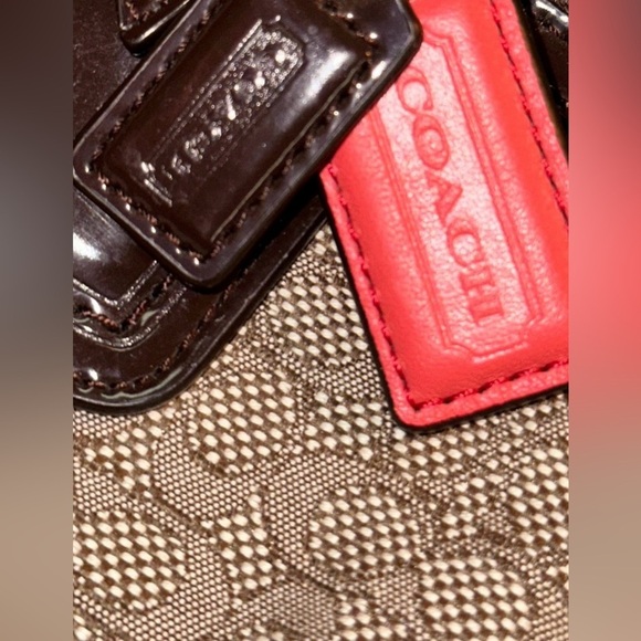 Coach Signature Canvas Tan & Brown Poppy Tote, GUC - Picture 2 of 6